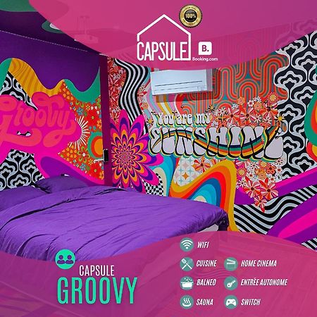 Capsule Groovy-Jacuzzi-Sauna-Billard-Netflix- Nintendo Switch & Jeux Mons Bagian luar foto